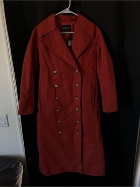 Club Monaco Women's Deep Red Trench Coat
